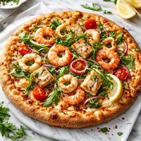 Quick Easy Healthy Mixed Seafood Pizza