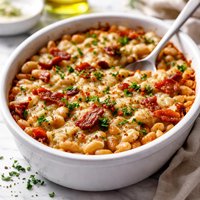 Quick Gratin of Beans and Bacon