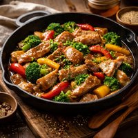 Quick Honey Mustard Pork Stir Fry