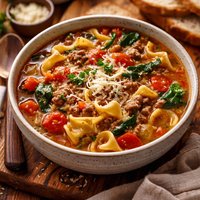 Quick Italian Beef Noodle Soup