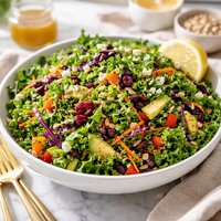 Quick Mix Kale Salad Raw Recipe