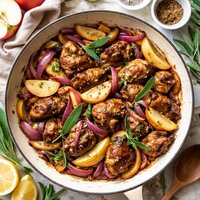 Quick Pan Fried Chicken Livers with Apple Onion and Sage