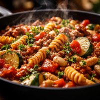 Quick Pasta and Bean Skillet