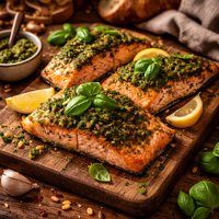 Quick Pesto Salmon