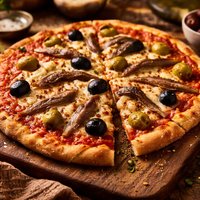 Quick Pizza with Olives and Anchovies