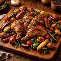 Quick Roast Chicken with Fresh Veggies