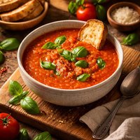 Quick Roasted Tomato Basil Soup
