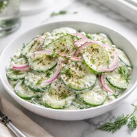 Quick Sour Cream Cucumbers
