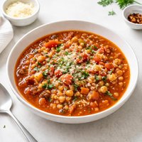 Quick Tomato Barley Soup