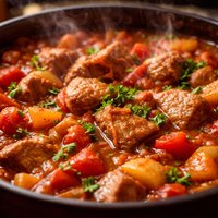 Quick Tomato Pork Stew