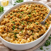 Quickie Chicken Casserole W Elbow Pasta Pf Stuffing Top