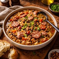 Quickie Hoppin John Soup