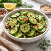 Quickie Marinated Cucumbers