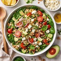 Quinoa Feta Spinach Salad