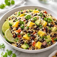 Quinoa Salad with Black Beans and Mango