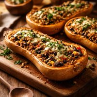 Quinoa Stuffed Butternut Squash