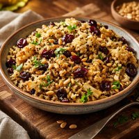 Quinoa with Cauliflower Cranberries and Pine Nuts