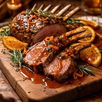 Rack of Lamb in an Orange and Campari Sauce
