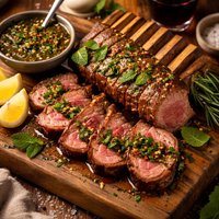 Rack of Lamb with Chilli Mint Sauce