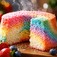 Rainbow Angel Cake