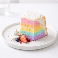 Rainbow Angel Food Cake