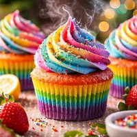 Rainbow Bright Cupcakes