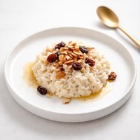 Raisin Studded Breakfast Rice Pudding