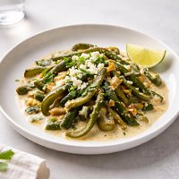 Rajas Con Cerveza Pepper Strips with Beer and Cheese