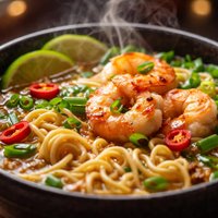 Ramen and Shrimp Soup