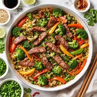 Ramen Vegetable Steak Stir Fry