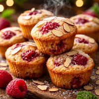 Raspberry Almond Mini Muffins