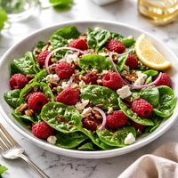 Raspberry and Spinach Salad