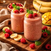 Raspberry Banana Mango Smoothie