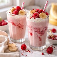 Raspberry Banana Milkshake