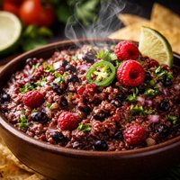 Raspberry Black Bean Dip