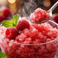 Raspberry Champagne Granita