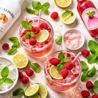 Raspberry Malibu Zinger Cocktail