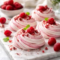 Raspberry Meringues