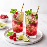 Raspberry Mojitos