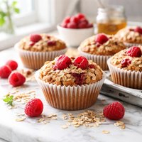 Raspberry Oat Muffins