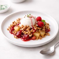 Raspberry Pear Crisp