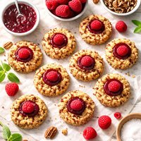 Raspberry Pecan Thumbprints