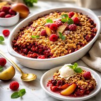 Raspberry Plum Crumble