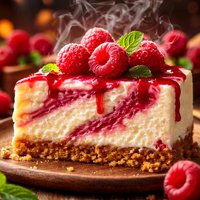 Raspberry Ribbon Cheesecake