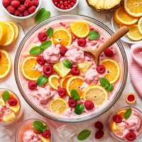 Raspberry Sherbet Hawaiian Wedding Punch