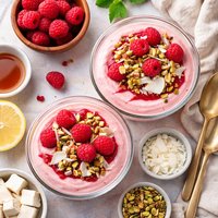 Raspberry Tofu Pudding