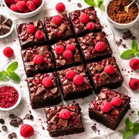 Raspberry Truffle Brownies