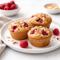 Raspberry Vanilla Nut Muffins