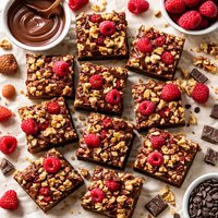 Raspberry Walnut Chocolate Bars