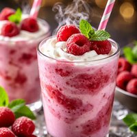 Raspberry Yogurt Frappes